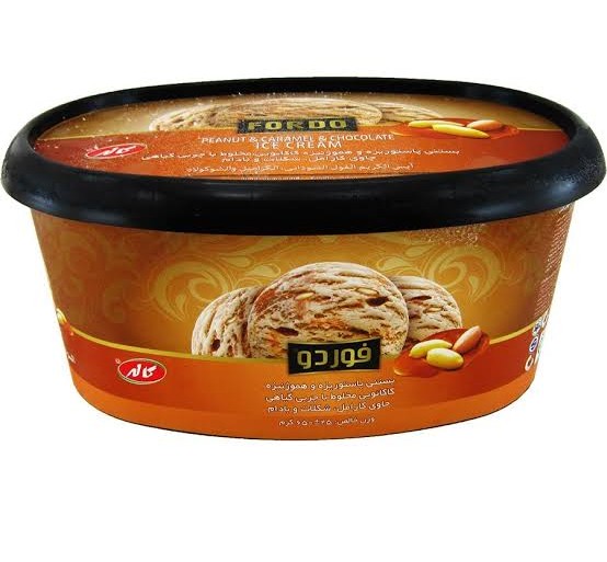 کاله فوردو بستنی کارامل بادام زمینی 650 گرمی